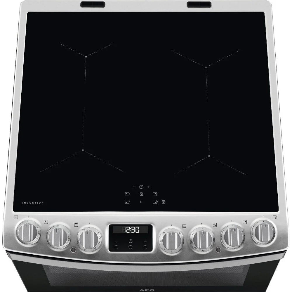 AEG CIB6743ACM - Stainless Steel Double Oven Electric Cooker with Induction Hob - 4 Zones - A Energy Rating - Image 2