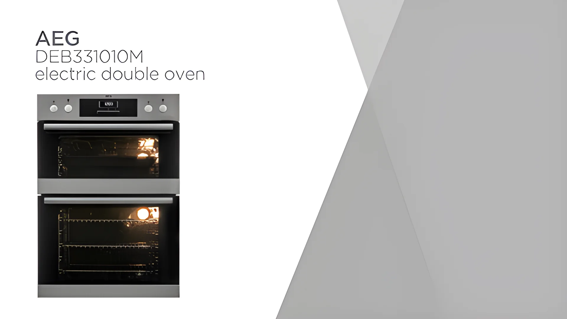 AEG DEB331010M - Stainless Steel Double Ovens - 46L/68L - A Rated - Image 3