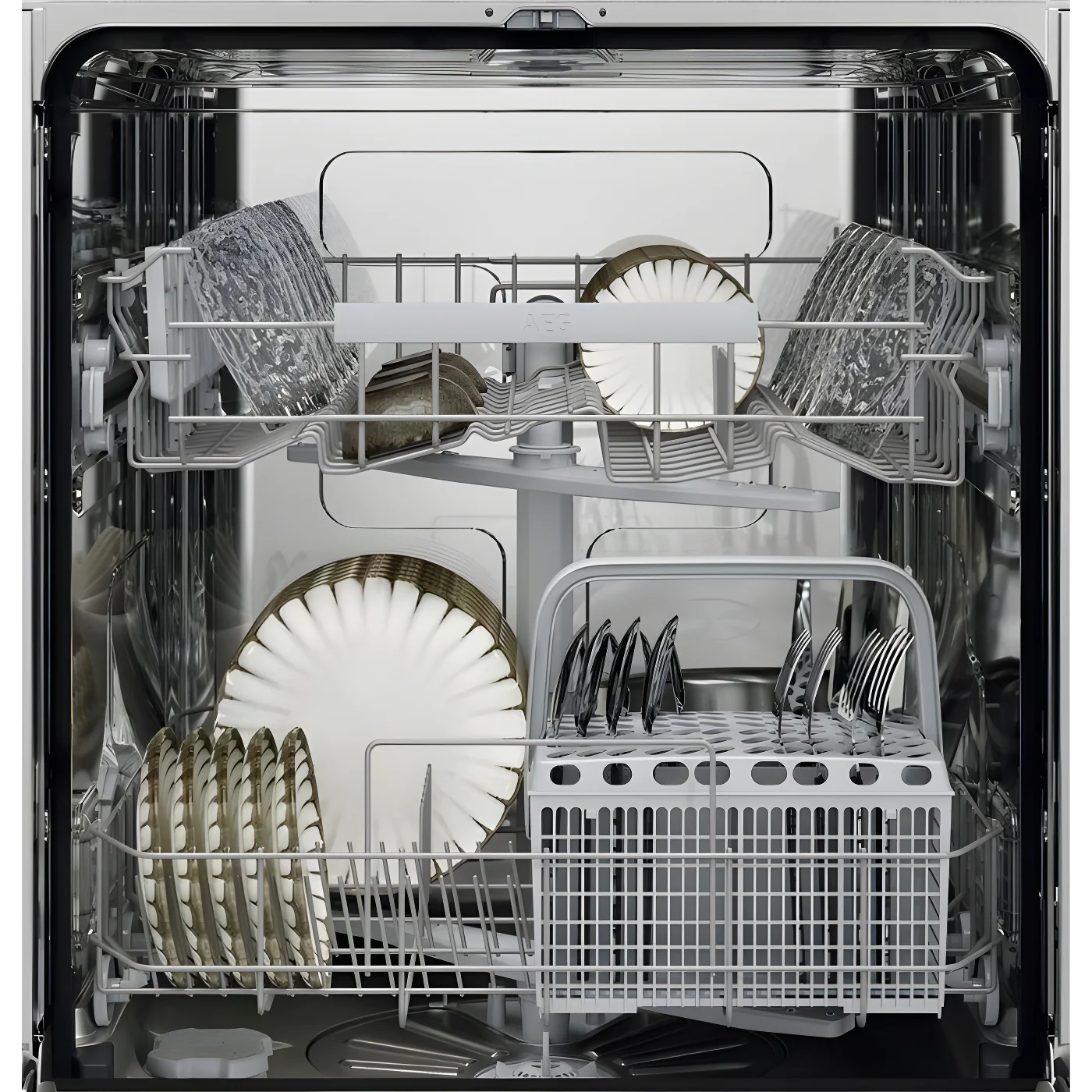 AEG GF5200D1SNW - White 60cm Freestanding Dishwasher - 13 Place Settings - D Energy - Image 3
