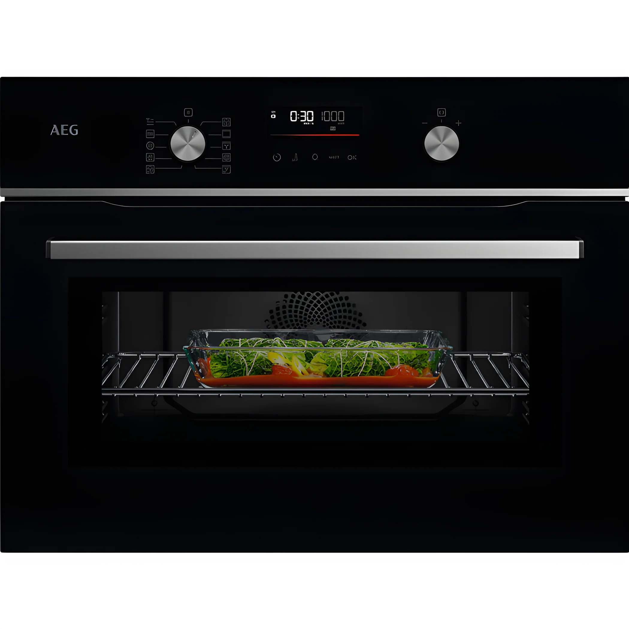 AEG GK6NK401B - Black Built-In Combination Microwave - 44L Capacity