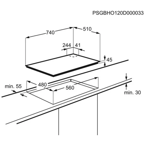 AEG HKB75450NB - 5 Zone Gas Hob - Image 5