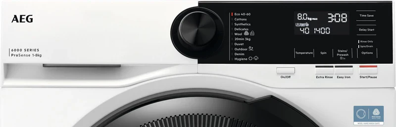 AEG LFR62944B - White 9KG Washing Machine - 1400 RPM - A energy - Image 2