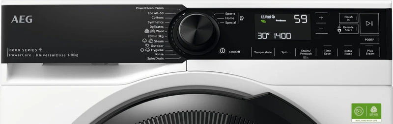 AEG LFSR84146UD - White 10KG Washing Machine - 1400 RPM - A energy - Image 2