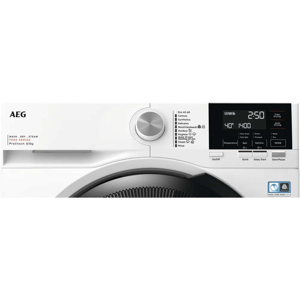 AEG LWR7185M4B - White 8KG/5KG Washer Dryer - 1400 RPM - D energy - Image 2