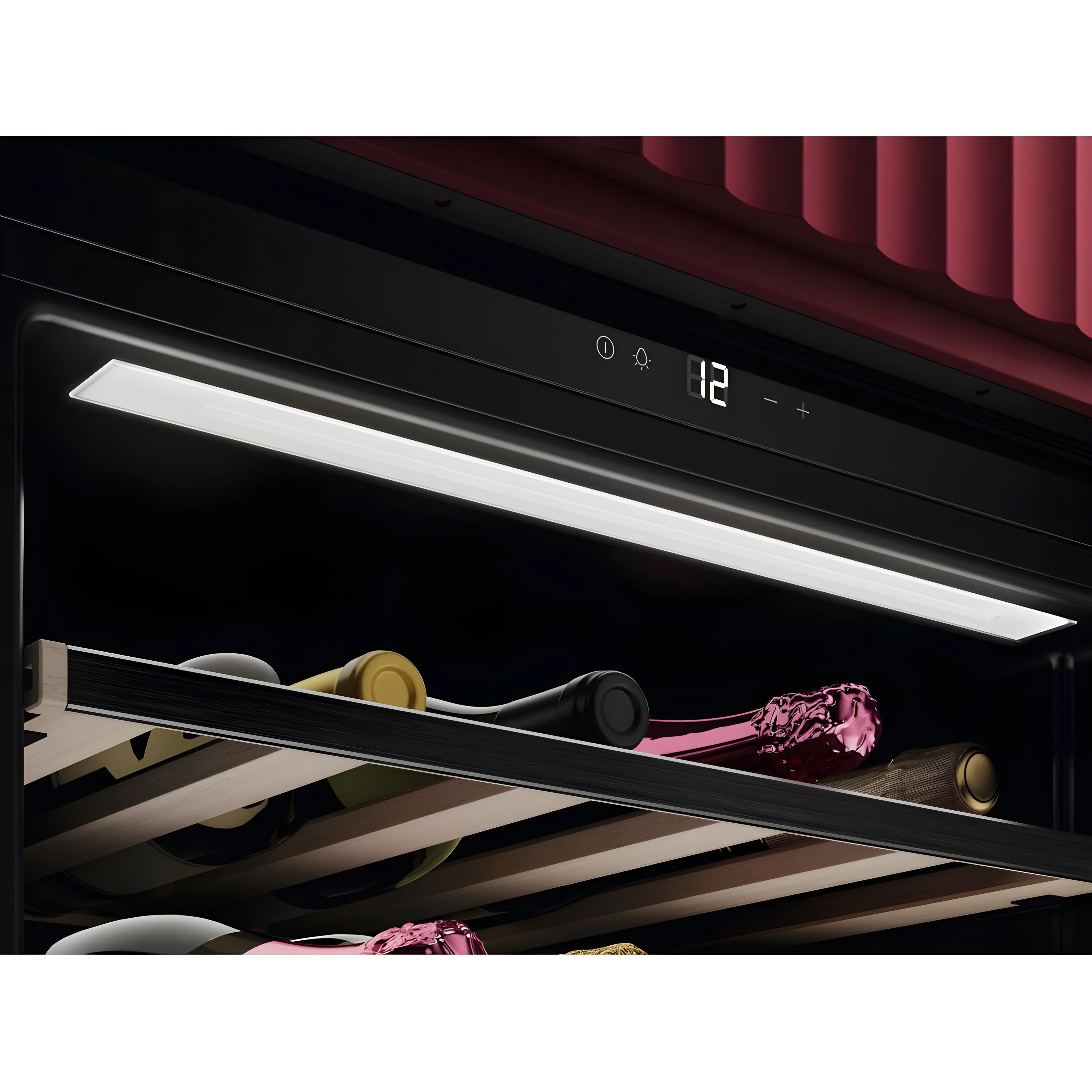 AEG NKW8P21KAT - Black Integrated Wine Cooler - 15 Bottles - F Rated - Image 4