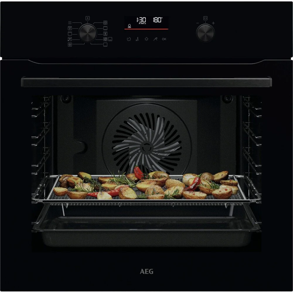 AEG OS6PB50AK - Black Built-In Electric Single Oven - 71L - A+ Energy