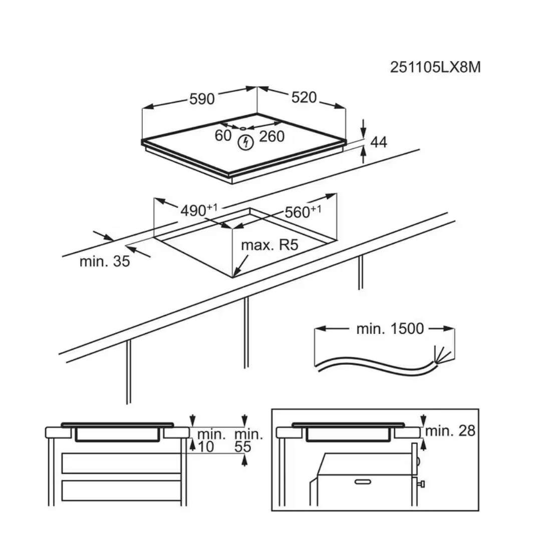 AEG TN64IA04FB - Black Induction Hob - 59cm - 4 Zones - Image 10