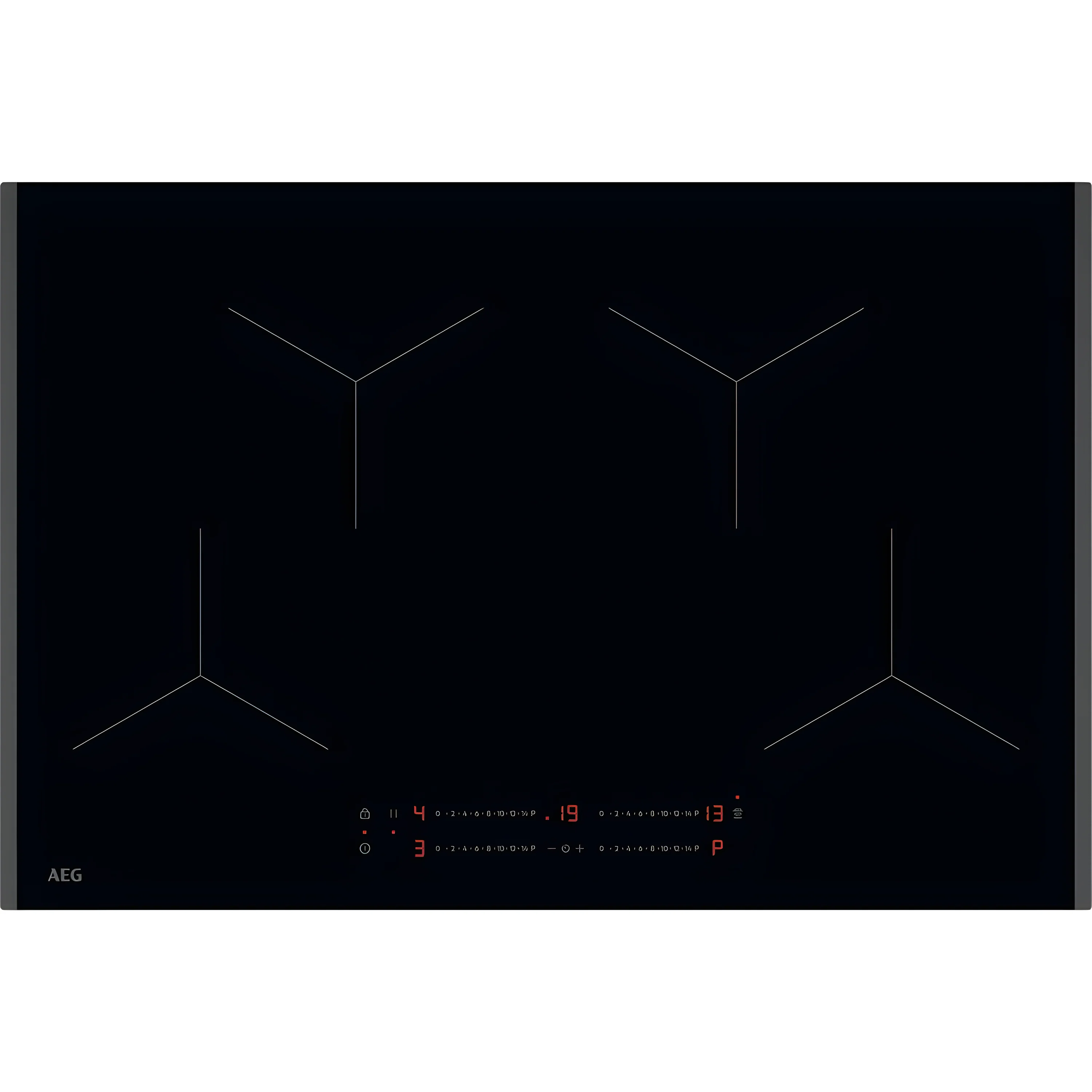 AEG TO84IA00FB - Black 78cm Induction Hob - 4 Zones with Hob2Hood