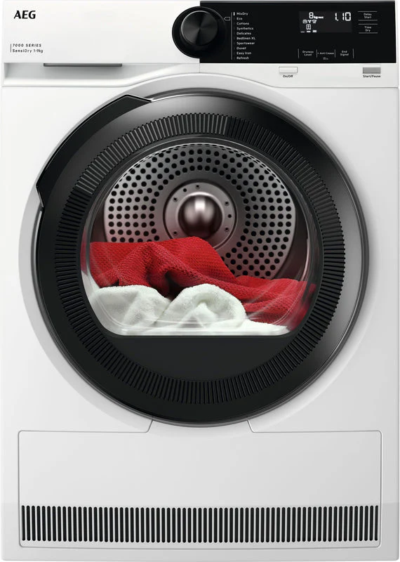 AEG TR729A4B - White 9KG Heat Pump Tumble Dryer - C Energy Rating