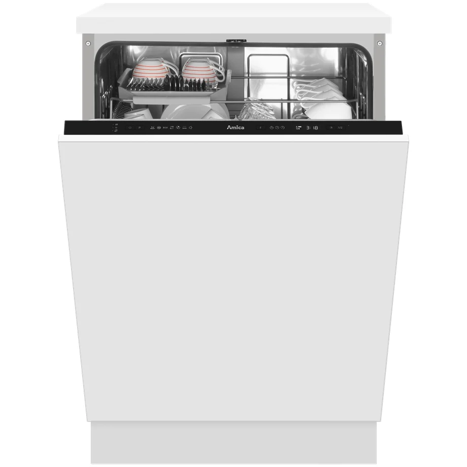 Amica ADI651 - White Built-in Dishwasher - 14 Place Settings - E Energy Rating