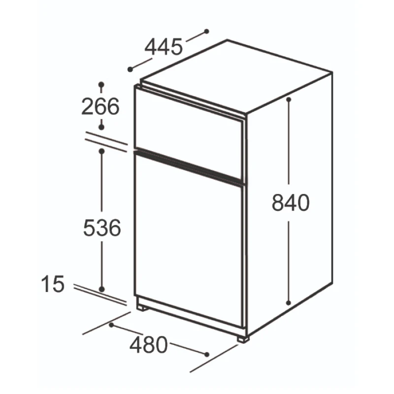 Amica FD1714 - White Freestanding Fridge Freezer - F energy - Image 4