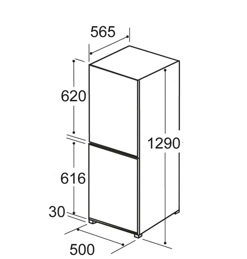 Amica FK1964 - White Freestanding 50/50 Small Fridge Freezer - F energy - Image 5