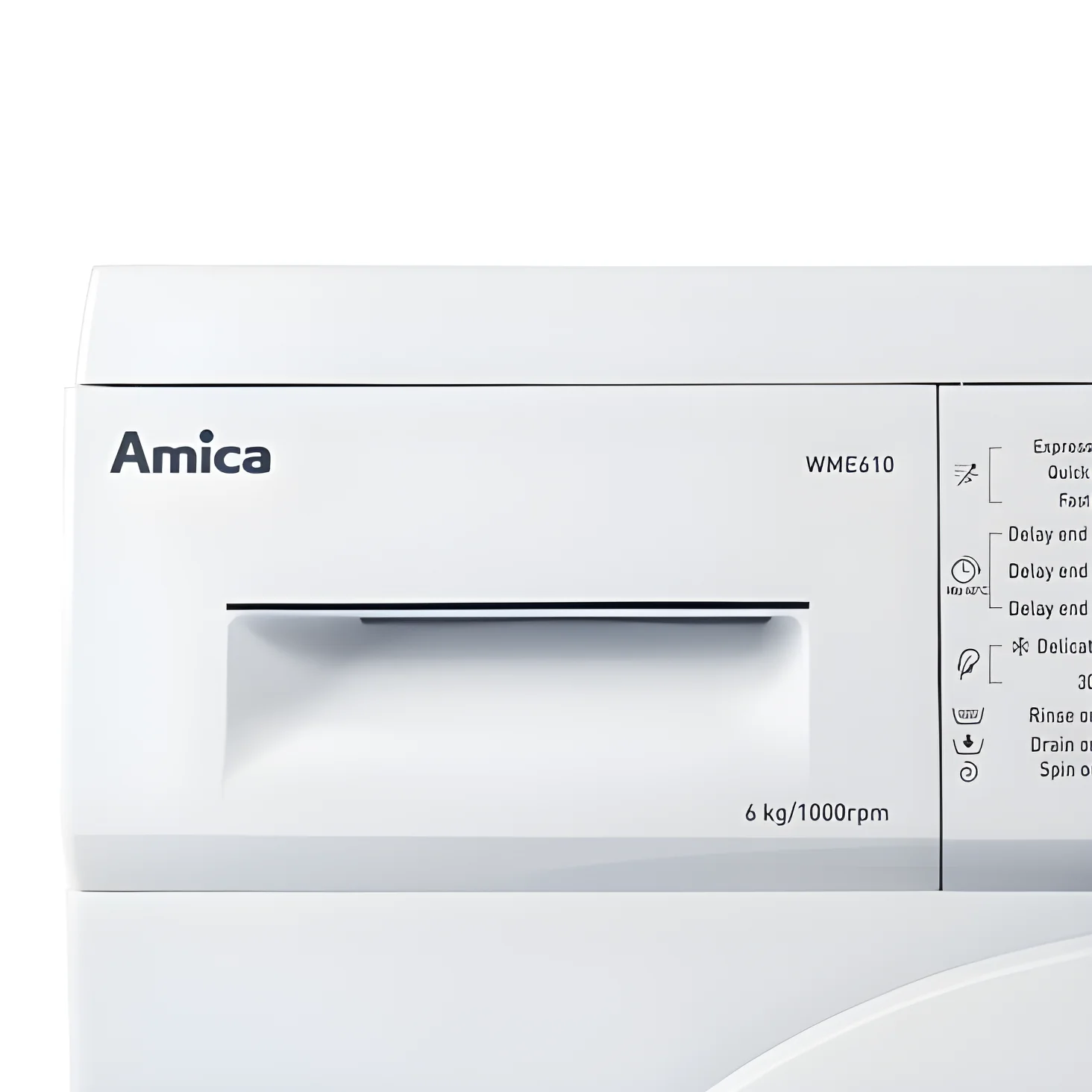 Amica WME610 - White Freestanding 6KG Washing Machine - 1000 RPM - E energy - Image 4