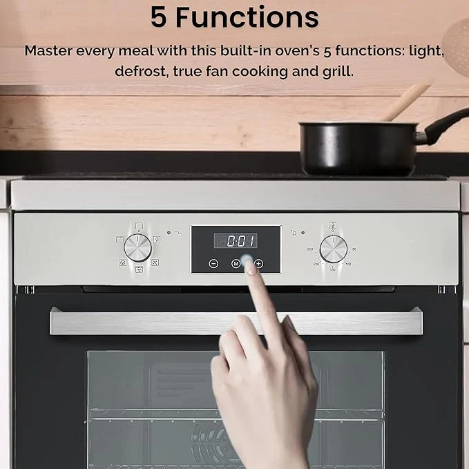 Teknix BITK264ESX - Stainless Steel Single Oven - 70L Capacity - A Energy Rating - Image 6