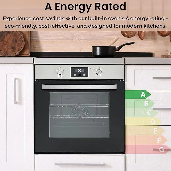 Teknix BITK264ESX - Stainless Steel Single Oven - 70L Capacity - A Energy Rating - Image 8