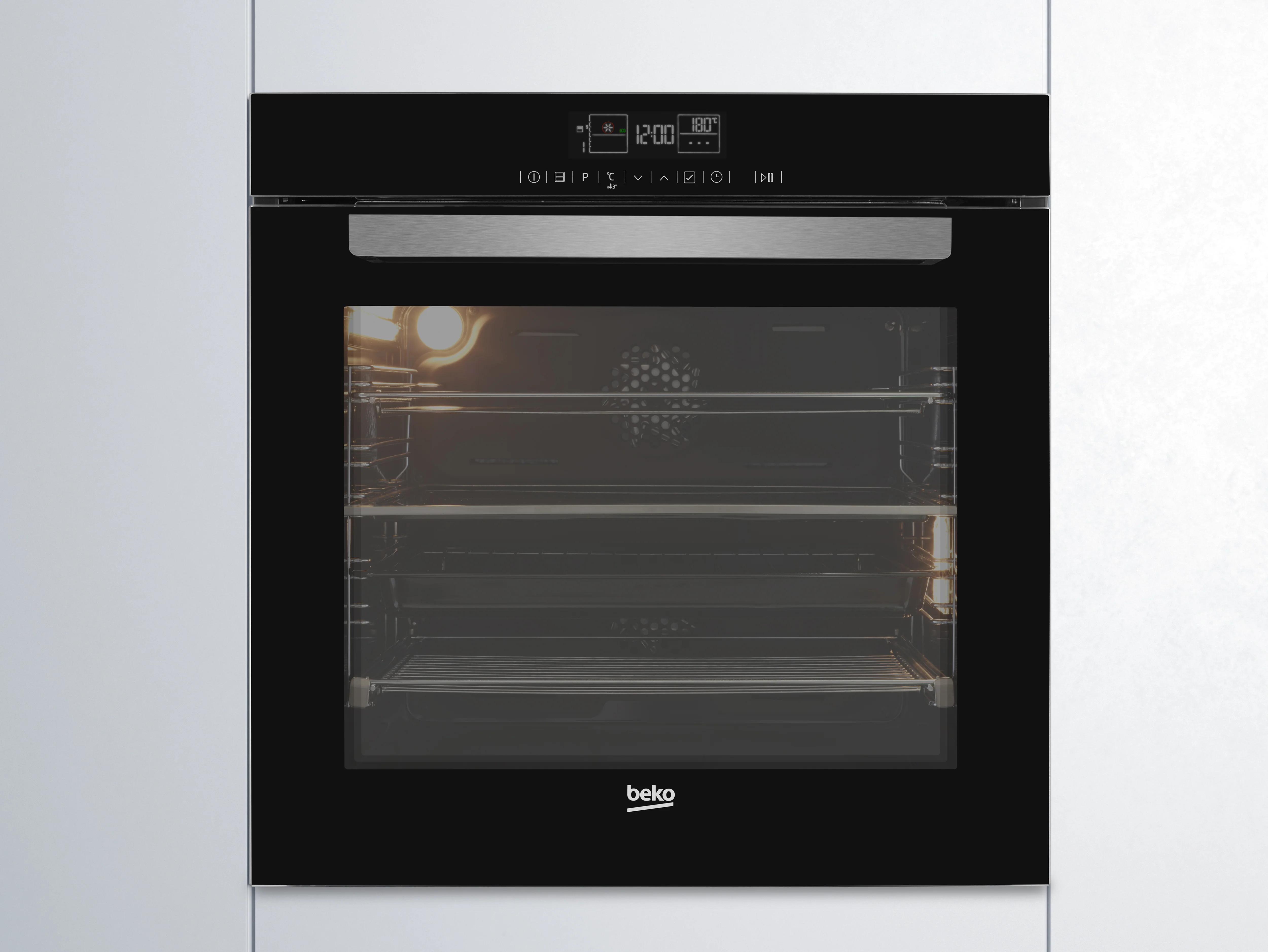 Beko BVM34400 - Black Single Oven - 80L Built-in - Split&Cook Technology - A Rated