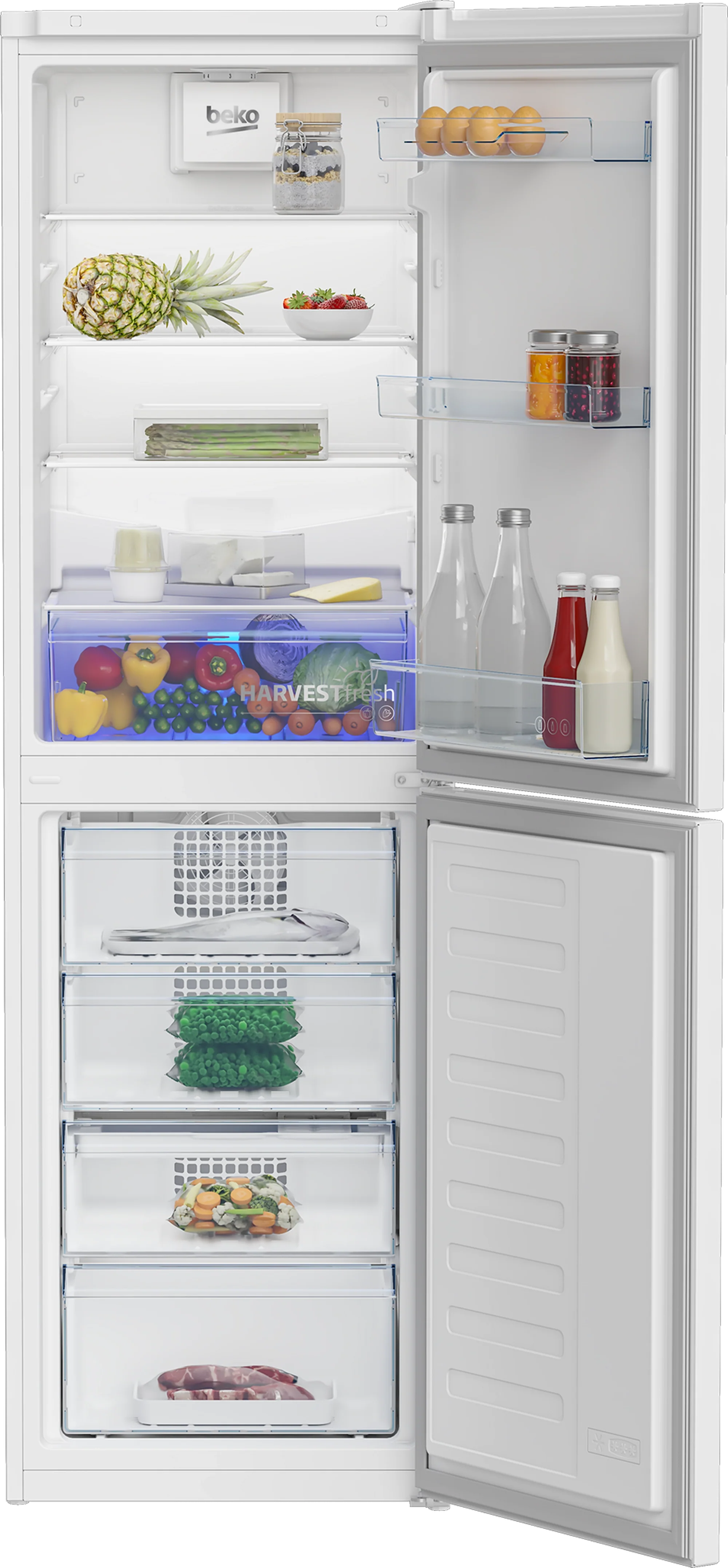 Beko CNG4582VW - White Freestanding Frost Free Fridge Freezer - 168L/102L - E Energy - Image 4