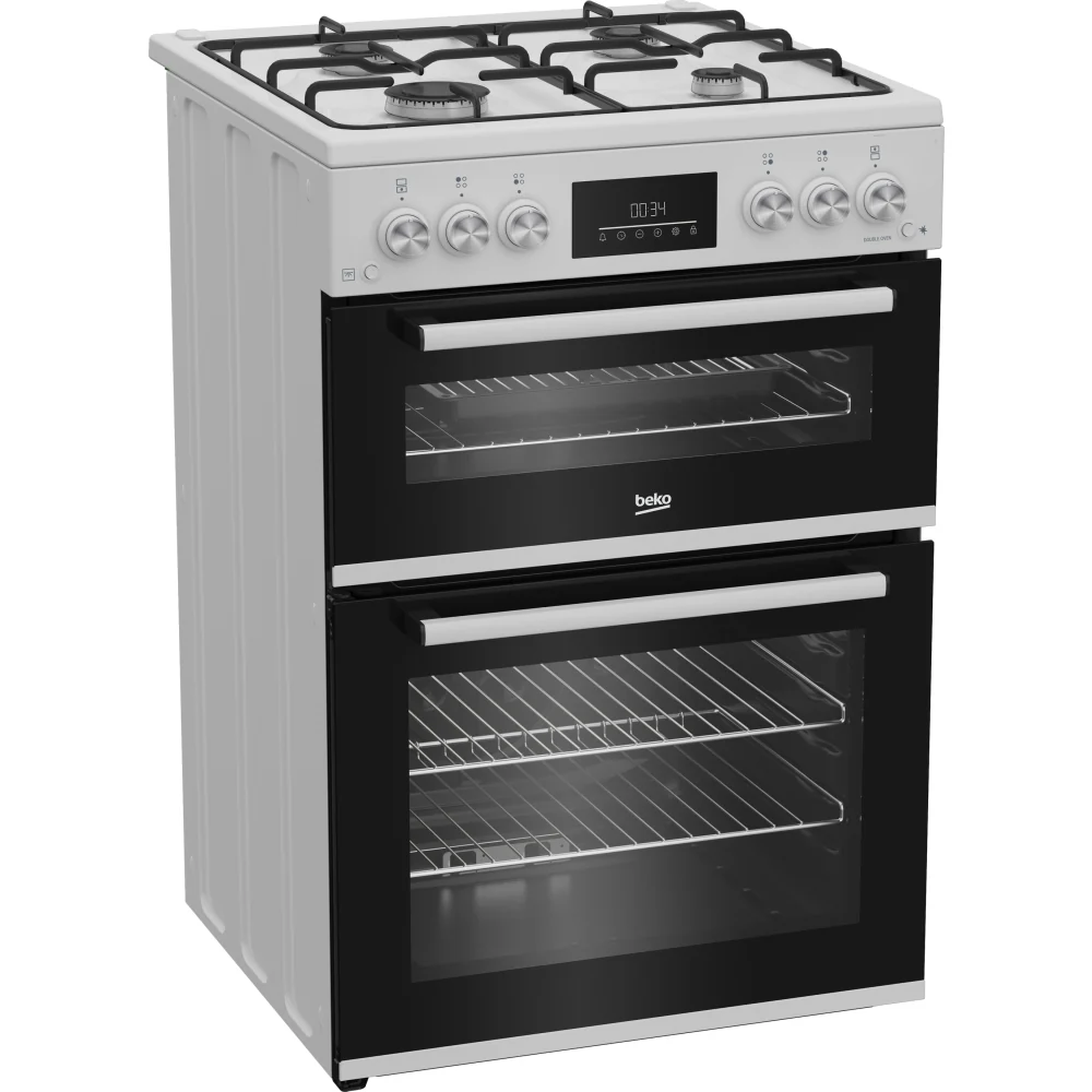 Beko FDG6231CW - White Gas Cooker - Double Oven - A Rated - Image 2