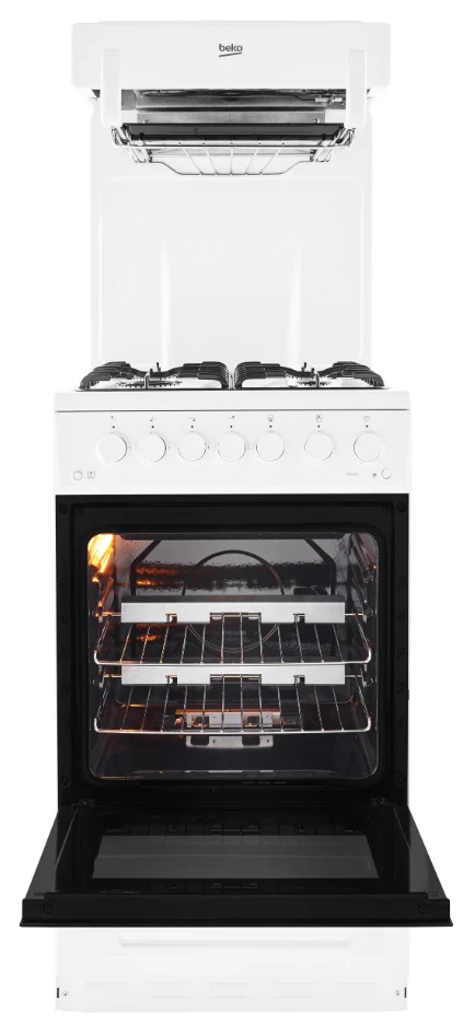 Beko KA52NEW - White 4 Zone Gas Cooker - Manual cleaning - A energy - Image 2