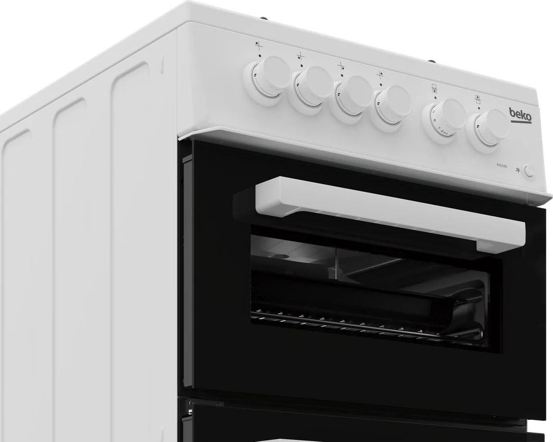 Beko KDG580W 50cm Freestanding Gas Twin Cavity Cooker - Image 2
