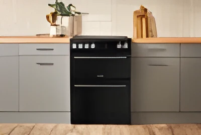 Belling BEL FSA VISION 60E BLK 444412049 - Black & Silver Steel Cooker - 99L Capacity - Image 2