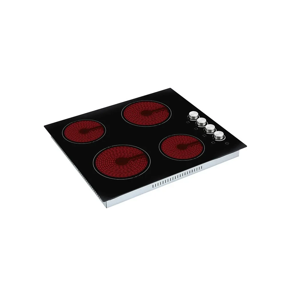 Teknix BITK260CHK - Black 60cm Ceramic Hob - 4 Zones - Knob Control - Image 3