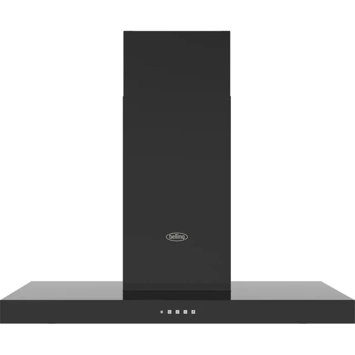 Belling COOKCENTRECHIM90T 444411662 - Black Chimney Cooker Hood - 3 Speed - C Energy