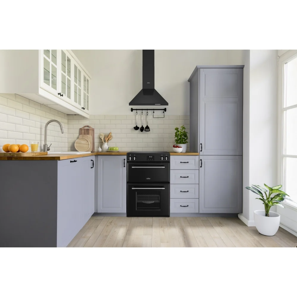 Belling Farmhouse 60Ei TCH 444411815 - Black Electric Cooker with Double Oven - 70/33L Capacity - A Energy Rated - Image 2