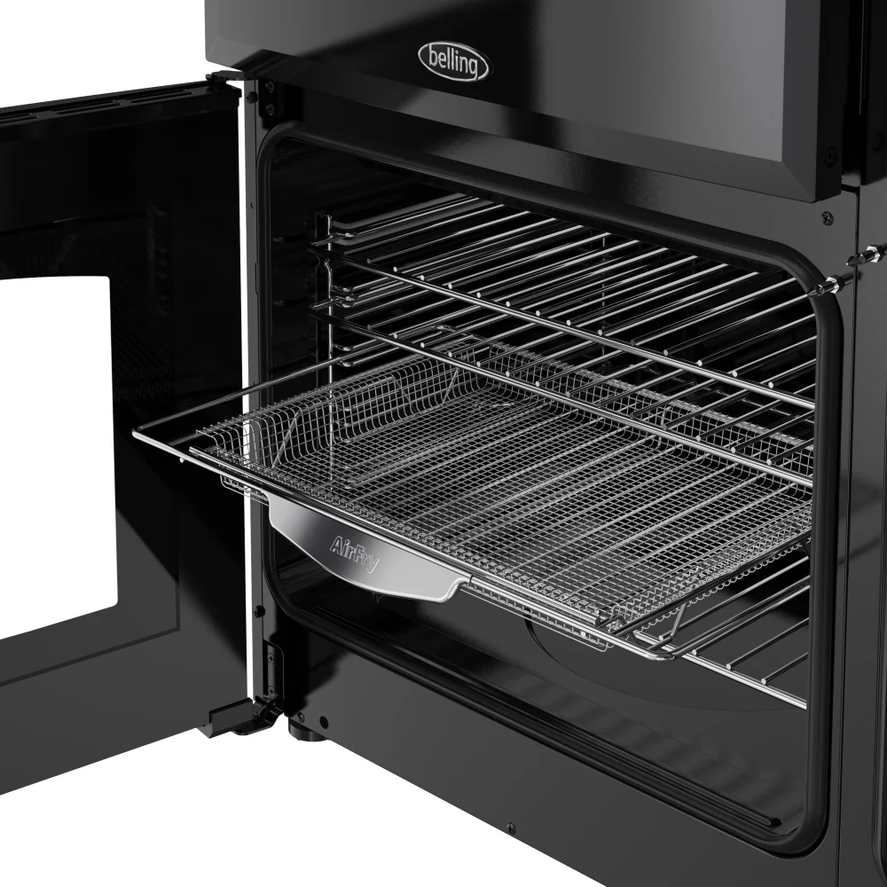 Belling Farmhouse 90DF 444411820 - Black 90cm Dual Fuel Range Cooker - 174L Capacity - A Energy Rating - Image 3