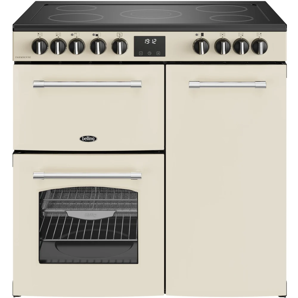 Belling RCA Farmhouse 90E 444411818 - Cream Range Cooker - 90cm Electric Ceramic - A Rated