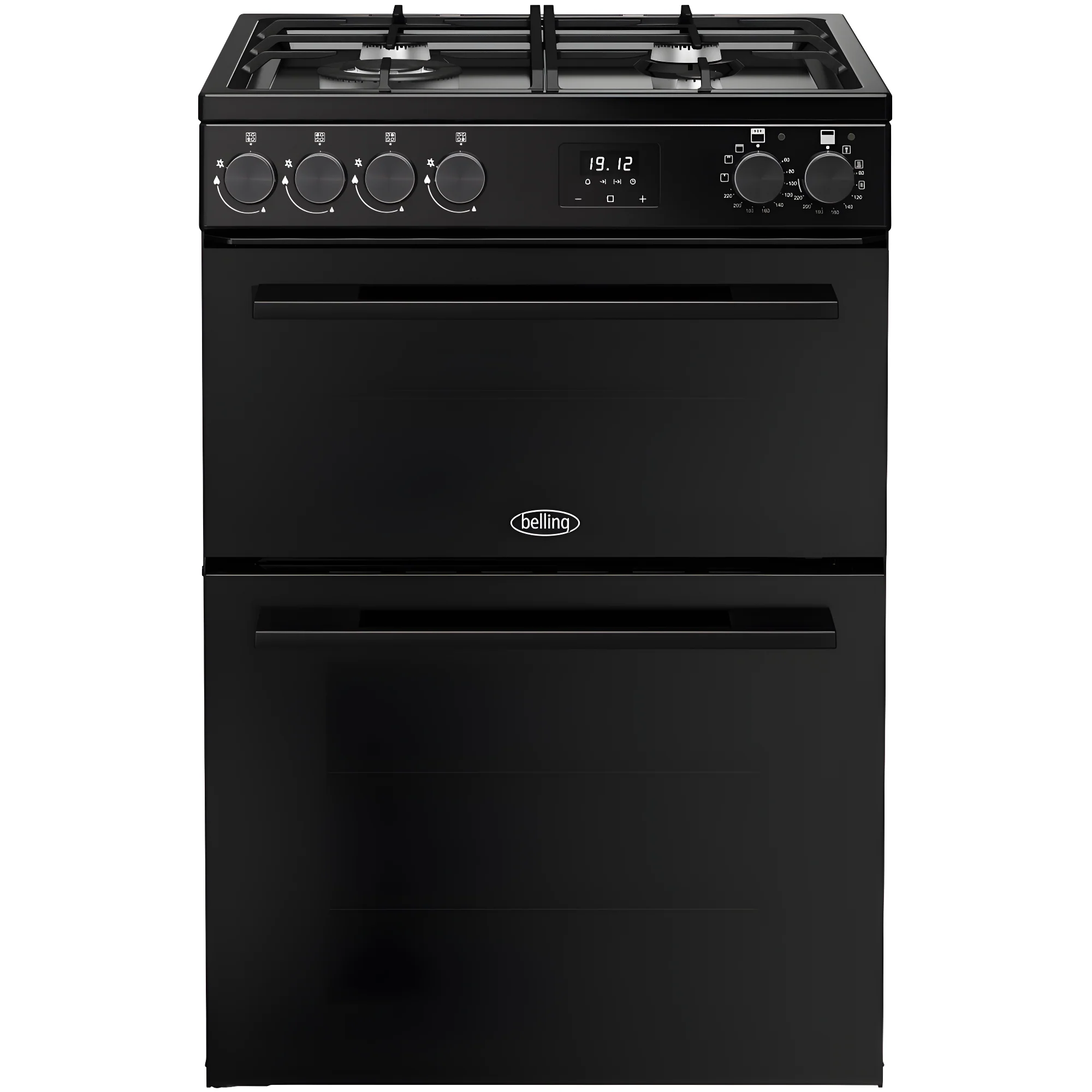 Belling FSA VISION 60DF BLK 444412047 - Black Dual Fuel Cooker - Double Oven 99L - A Rated