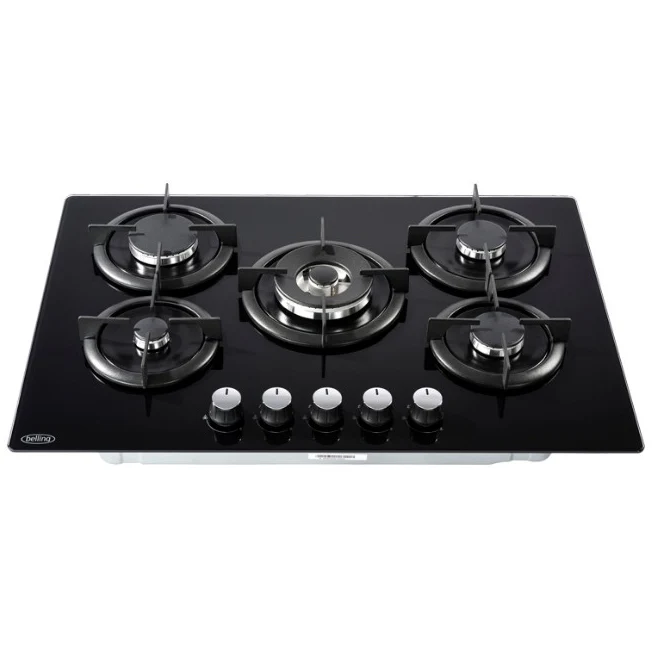 Belling GTG75C - Black 75cm 5 Burner Gas Hob - Built-in - Image 2