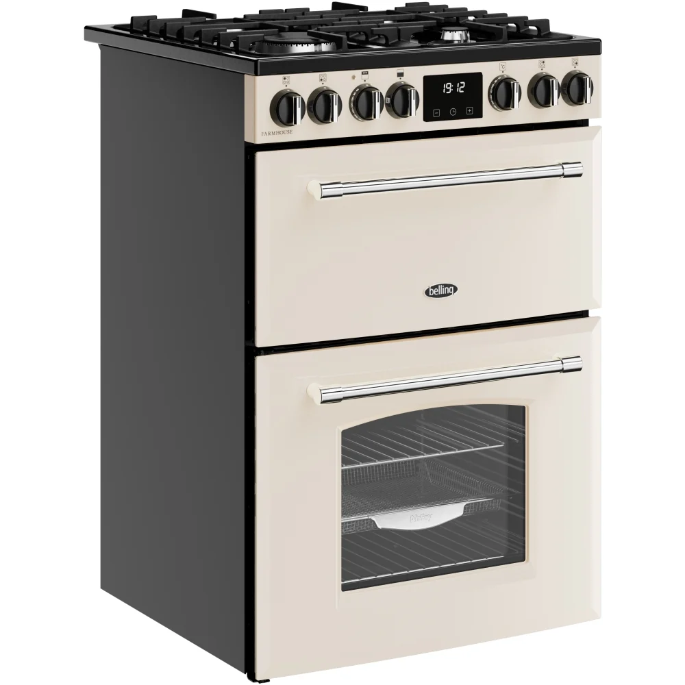 Belling MRA FARMHOUSE 60 444411814  - Cream Dual Fuel Cooker - 33/70L Capacity - A Energy Rating - Image 2