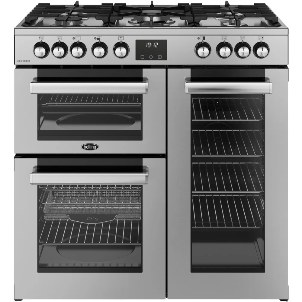 Belling RCA COOKCENTRE 90DF 444411794 - Stainless Steel 90cm Dual Fuel Range Cooker - 174L Capacity - A Energy Rating