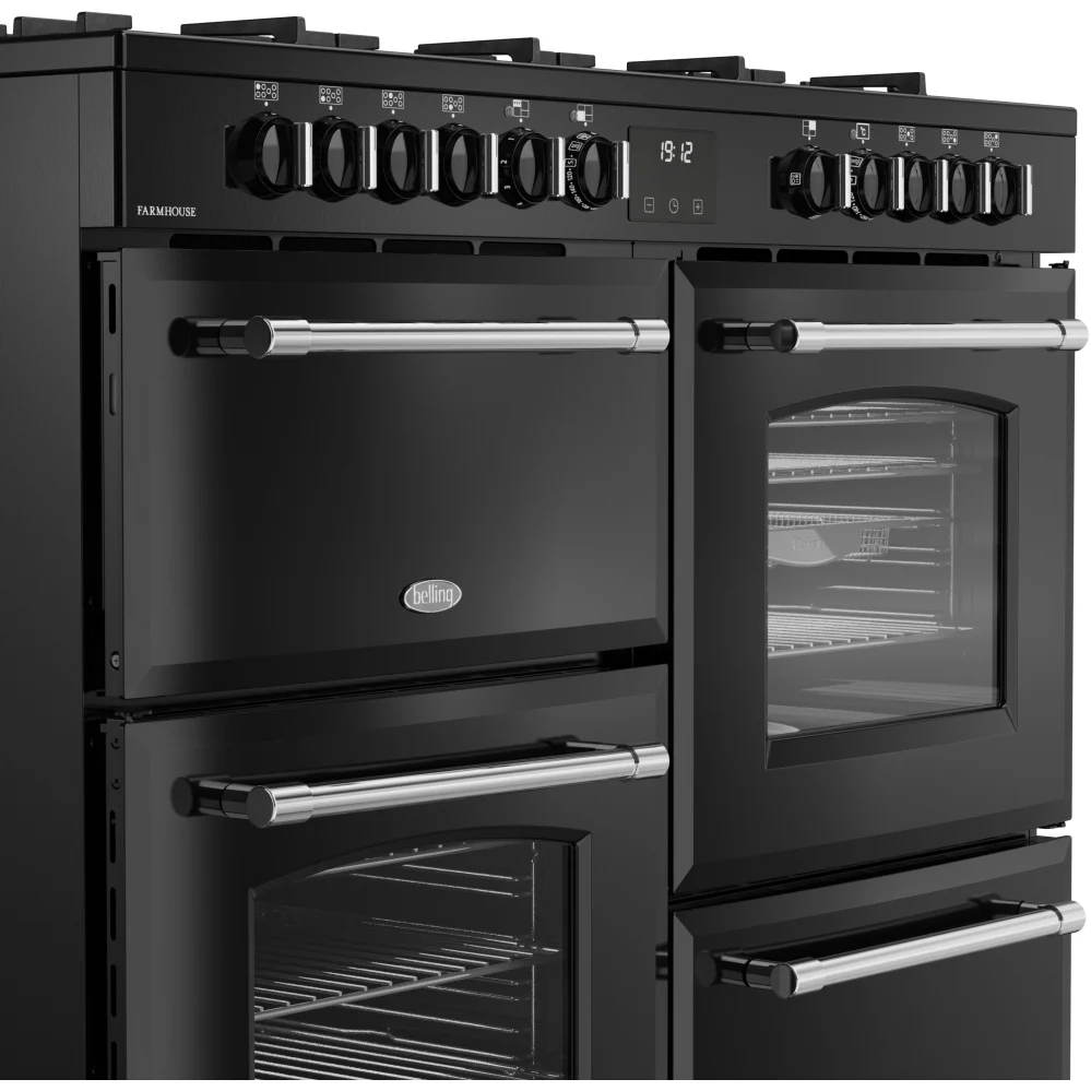 Belling RCA FARMHOUSE 110DF 444411838 - Black 110cm Dual Fuel Range Cooker - 199L Capacity - A Energy Rating - Image 5