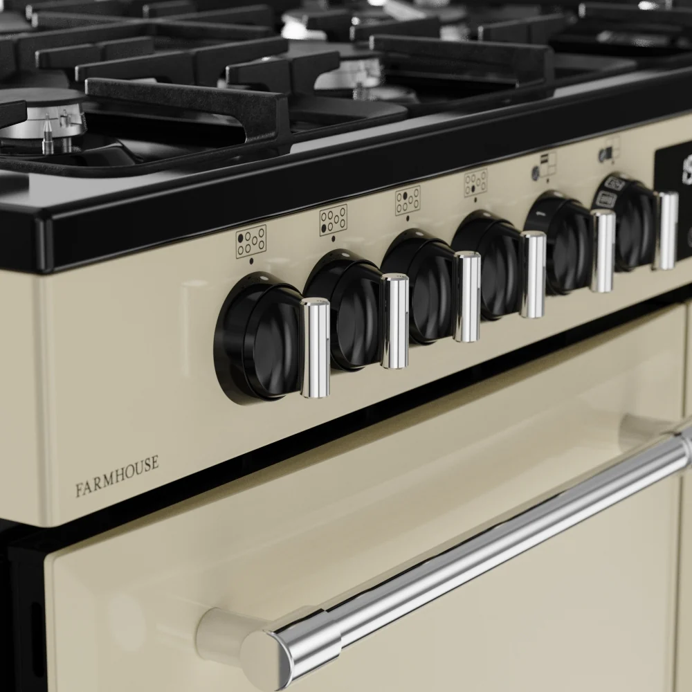 Belling RCA FARMHOUSE 110DF 444444102 - Cream 110cm Dual Fuel Range Cooker - 199L Capacity - A Energy Rated - Image 4