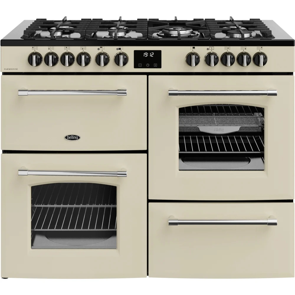 Belling RCA FARMHOUSE 110DF 444411839 - Cream 110cm Dual Fuel Range Cooker - 199L Capacity - A Energy Rating