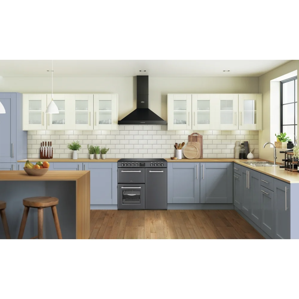Belling RCA FARMHOUSE 90E AN 444411816 - Grey 90cm Range Cooker - 2 Ovens, 174L Capacity, 5 Zones, A Energy Rating - Image 2