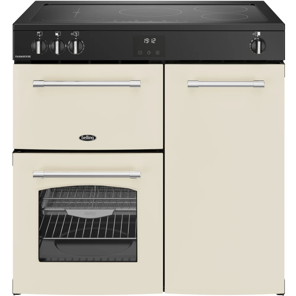 Belling RCA FARMHOUSE 90Ei C 444411824 - Cream 90cm Induction Range Cooker - 174L Capacity - A Energy Rating