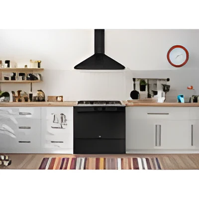 Belling RCA VISION SGL 90DF BLK 444412039 - Black 90cm Dual Fuel Range Cooker - 133L - A Energy - Image 3