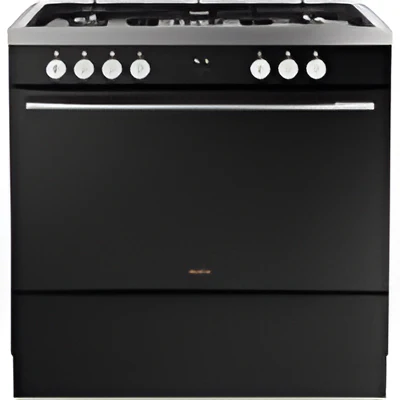 Belling RCA VISION SGL 90DF BSS 444412040 - Black 90cm Dual Fuel Range Cooker - 133L Single Cavity - A Energy - Image 2