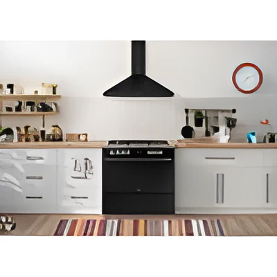 Belling RCA VISION SGL 90DF BSS 444412040 - Black 90cm Dual Fuel Range Cooker - 133L Single Cavity - A Energy - Image 3