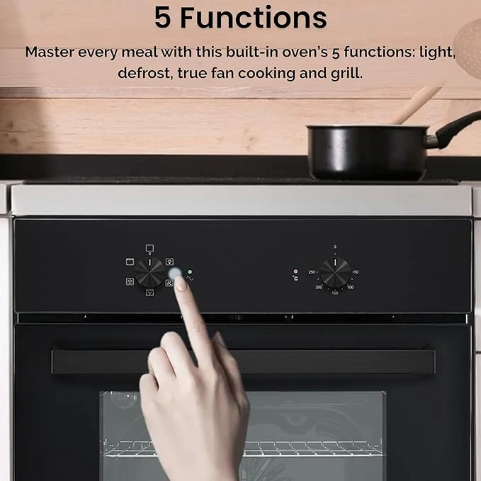 Teknix BITK263ESB - Black 55L Single Oven - Slim Depth - A Energy - Image 4