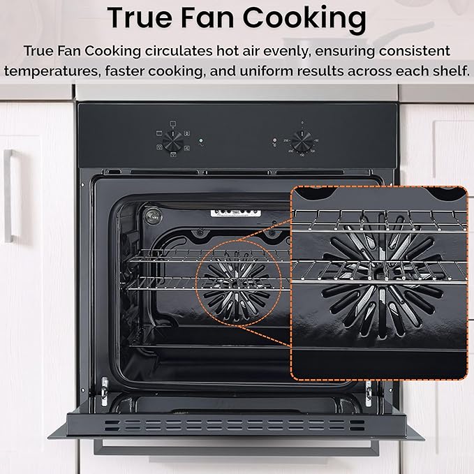 Teknix BITK263ESB - Black 55L Single Oven - Slim Depth - A Energy - Image 6