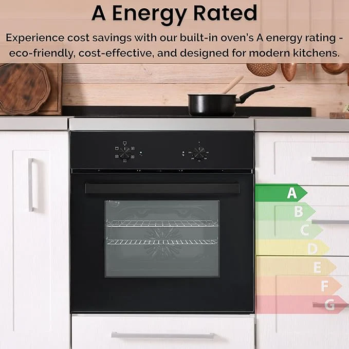 Teknix BITK263ESB - Black 55L Single Oven - Slim Depth - A Energy - Image 8