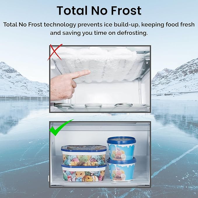 Teknix BITH70FF - White 70/30 Integrated Fridge Freezer - 246L - E energy - Image 9