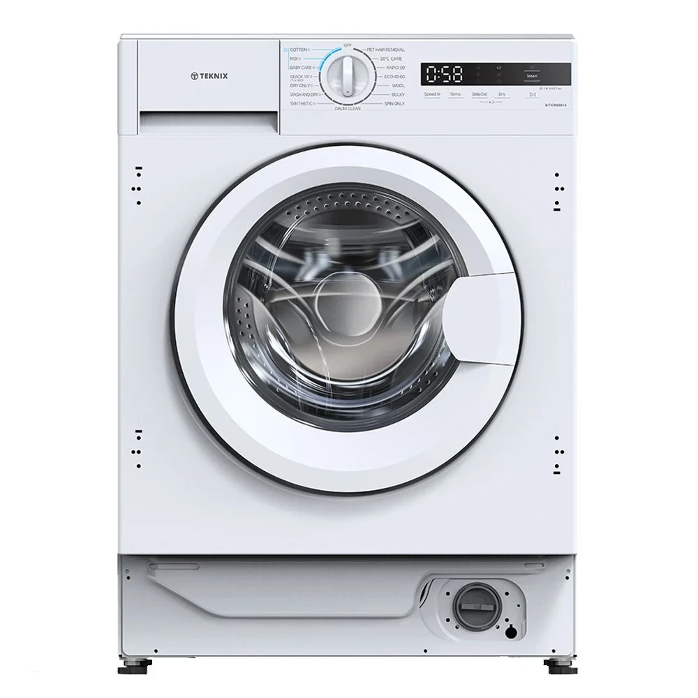 Teknix BITKWD8614 - White 8/6KG Integrated Washer Dryer - 1400 RPM - A Energy