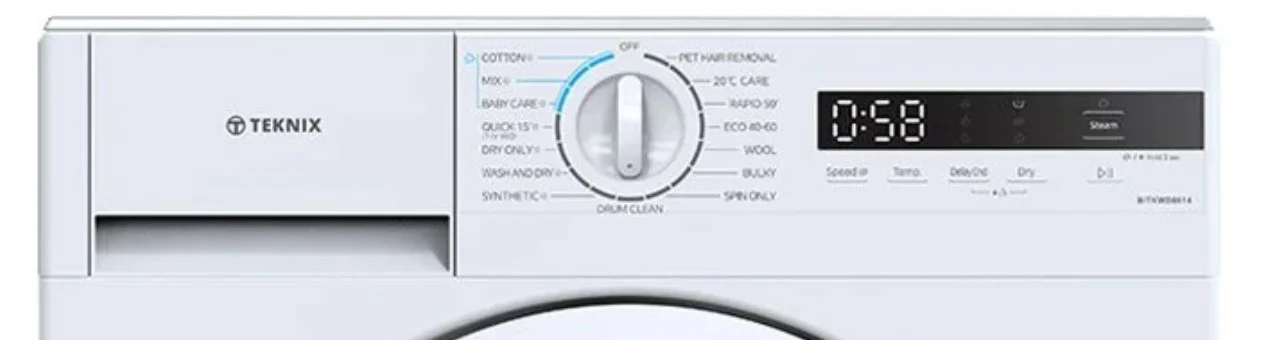 Teknix BITKWD8614 - White 8/6KG Integrated Washer Dryer - 1400 RPM - A Energy - Image 2