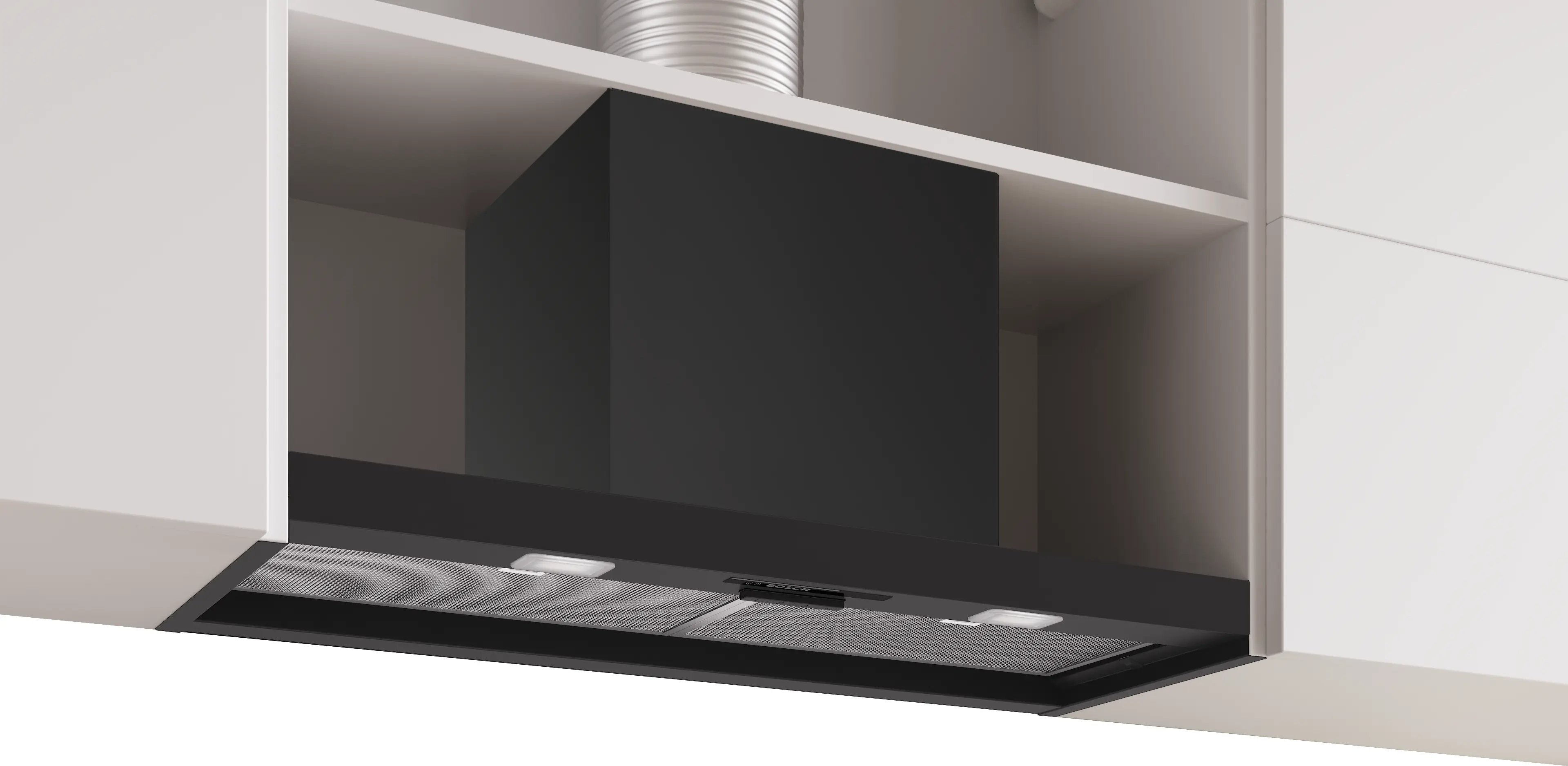 Bosch DBB83BC60B - Matt Black Integrated Extractor Hood - 80cm - D Energy