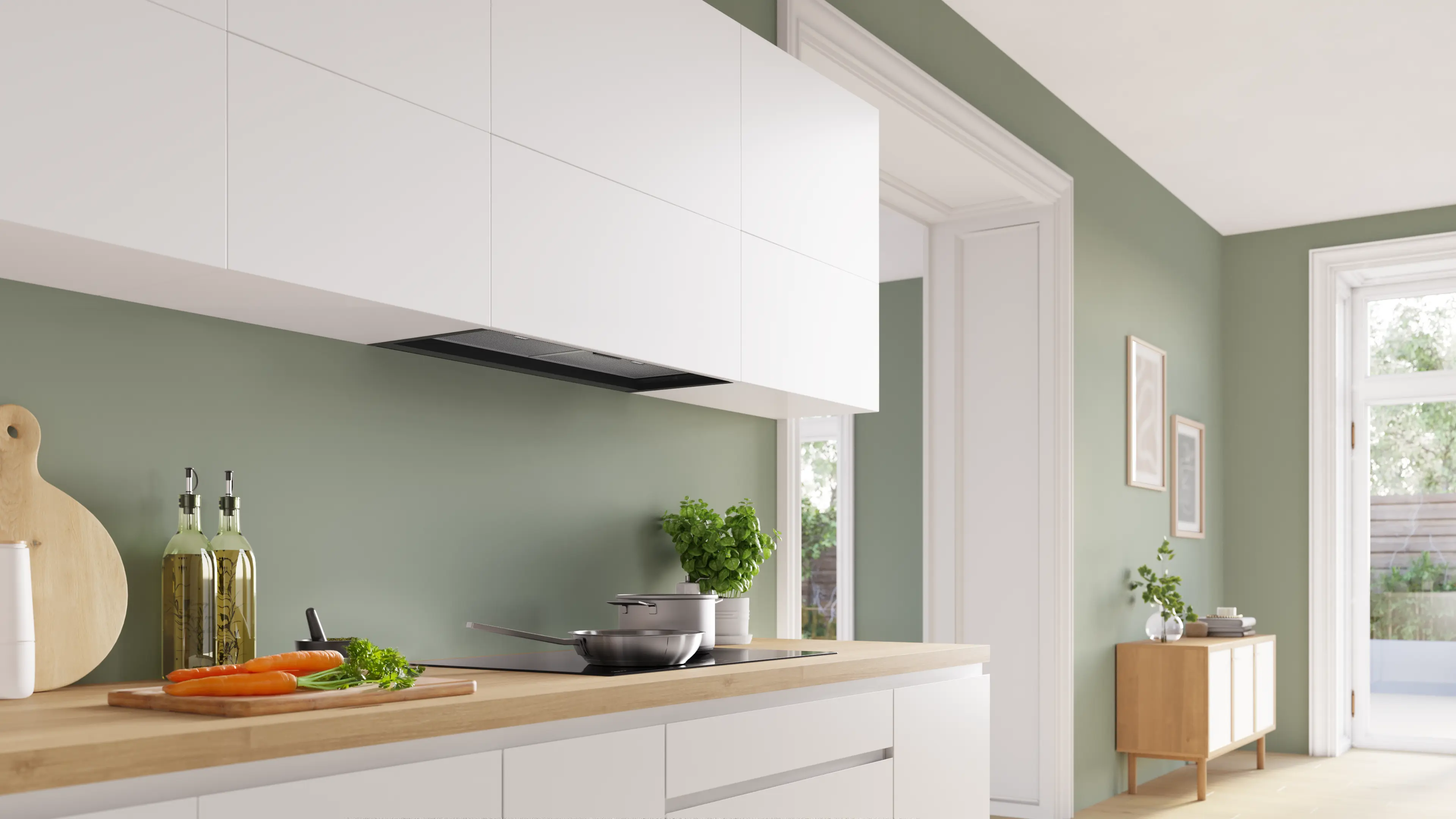 Bosch DBB83BC60B - Matt Black Integrated Extractor Hood - 80cm - D Energy - Image 2